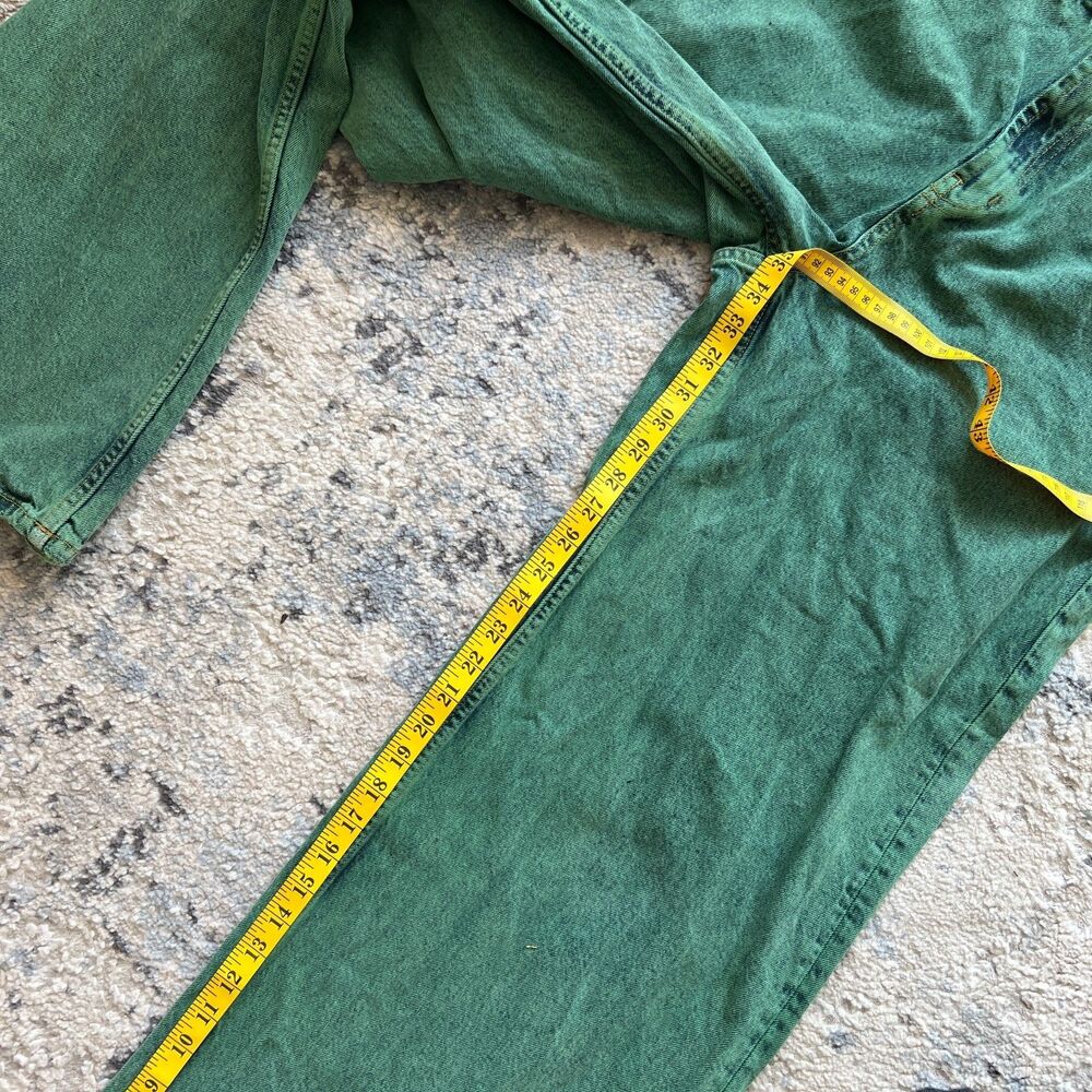BDG Skater Baggy Jeans 29 Green Overdyed Wide Leg Urban Outfitters Baggy Denim - Picture 3 of 11